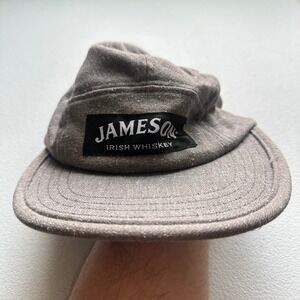 Jameson Irish Whiskey 5 Panel Hat Cap Gray Adjustable Buckle Back Made in USA
